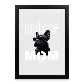 Meilleure Maman Chien Modèle - Affiche encadrée (27 × 37 cm) - noir - Devant