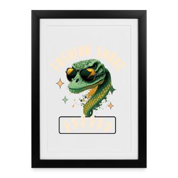 Crocodile Chic Sunglasses - Affiche encadrée (27 × 37 cm) - noir - Devant