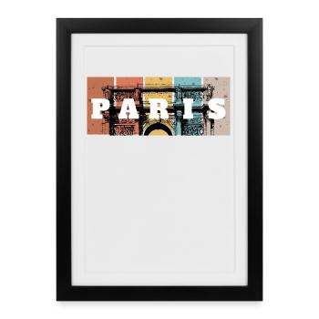 Grille du Pop Art de Paris - Affiche encadrée (27 × 37 cm) - noir - Devant