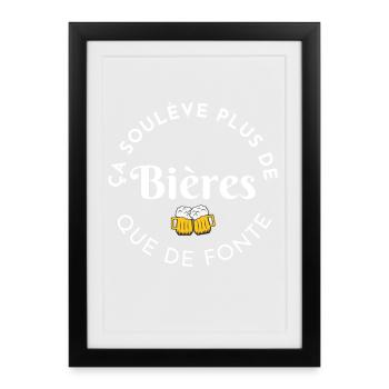 Beers Over Iron Circular Logo - Framed poster (27 × 37 cm) - black - Front