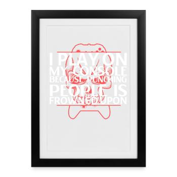 Console Rage Protest Tee - Framed poster (27 × 37 cm) - black - Front