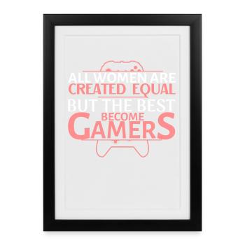 Gamer Queen: Women Define Play - Framed poster (27 × 37 cm) - black - Front