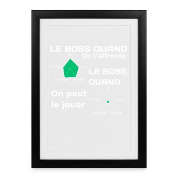 Le niveau d'un chef - Framed poster (27 × 37 cm) - black - Front
