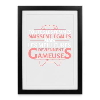 Gameuses: Women Who Play - Framed poster (27 × 37 cm) - black - Front