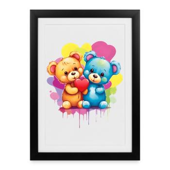 Love is a Bear Necessity - Framed poster (27 × 37 cm) - black - Front