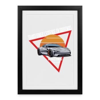 Racing Soleil Triangle - Affiche encadrée (27 × 37 cm) - noir - Devant