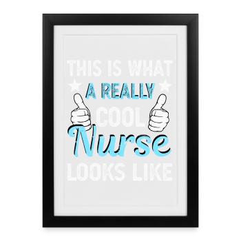 Nurse - Framed poster (27 × 37 cm) - black - Front