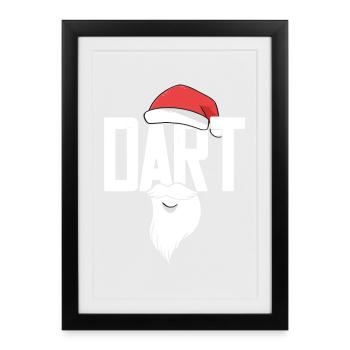 Amateur de fléchettes Jeu de fléchettes maître joueur de fléchettes - Affiche encadrée (27 × 37 cm) - noir - Devant