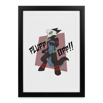 Abyss - Fluff Off!! (from Bunneko_Arts) - Framed poster (27 × 37 cm) - black - Front
