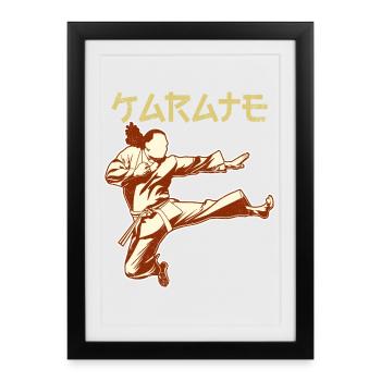 Karatéka - Affiche encadrée (27 × 37 cm) - noir - Devant