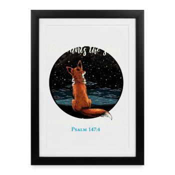 Bibelvers Christlich Religiös - Gerahmtes Poster (27 × 37 cm) - Schwarz - Vorne