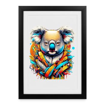 Koala - Affiche encadrée (27 × 37 cm) - noir - Devant