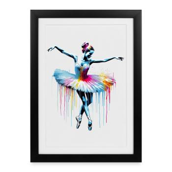 Ballet dancer with tutu - Framed poster (27 × 37 cm) - black - Front