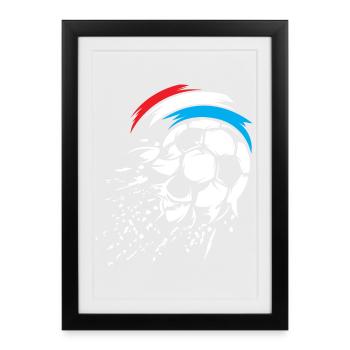 Football Netherlands Ball Explosion Team Holland - Framed poster (27 × 37 cm) - black - Front
