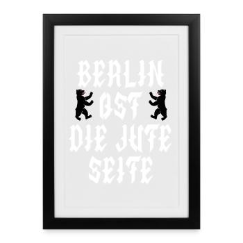 Berlin Bear - Berlin East the jute side - Framed poster (27 × 37 cm) - black - Front