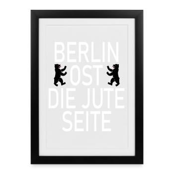 Berlin East the jute side Berlin Bear - Framed poster (27 × 37 cm) - black - Front