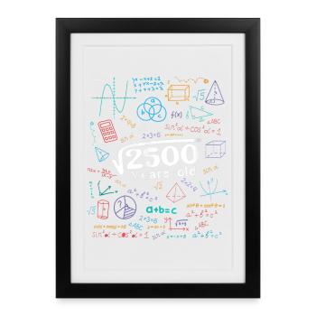 2500 Years of Math Doodles - Framed poster (27 × 37 cm) - black - Front