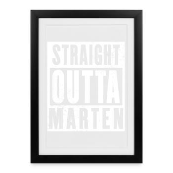 Dortmund Marten, Stadtteil, Ruhrgebiet, Ruhrpott - Gerahmtes Poster (27 × 37 cm) - Schwarz - Vorne