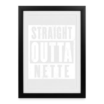 Nette, Ruhrgebiet, Ruhrpott, Dortmund Nette - Gerahmtes Poster (27 × 37 cm) - Schwarz - Vorne