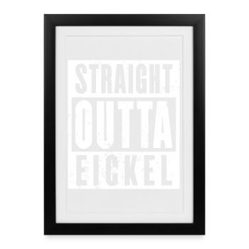Eickel, Ruhrgebiet, Ruhrpott, Wanne-Eickel - Gerahmtes Poster (27 × 37 cm) - Schwarz - Vorne