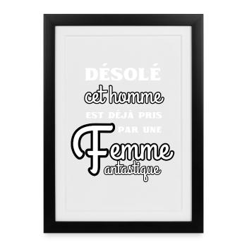 Femme fantastique prise - Affiche encadrée (27 × 37 cm) - noir - Devant
