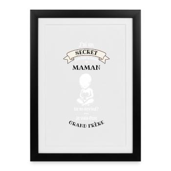 Secret dans le ventre de maman - Affiche encadrée (27 × 37 cm) - noir - Devant