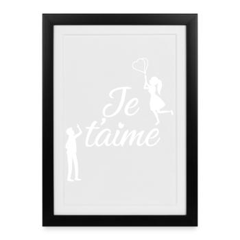 I love you - Framed poster (27 × 37 cm) - black - Front