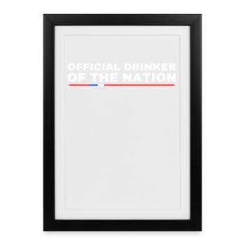 Official Drinker of the Nation - Framed poster (27 × 37 cm) - black - Front
