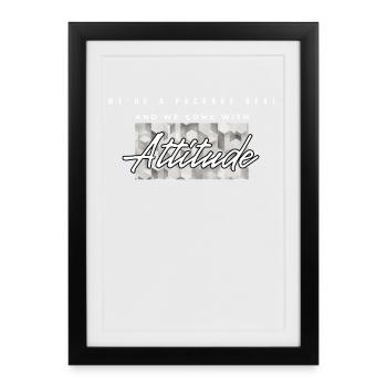Attitude Geometric Logo Tee - Affiche encadrée (27 × 37 cm) - noir - Devant