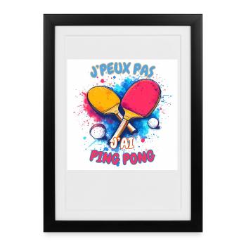 Colorful Ping Pong Unleashed - Framed poster (27 × 37 cm) - black - Front