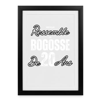 Rassemble Bogosse 20 Ans - Affiche encadrée (27 × 37 cm) - noir - Devant