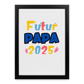 future dad 2025 - Framed poster (27 × 37 cm) - black - Front