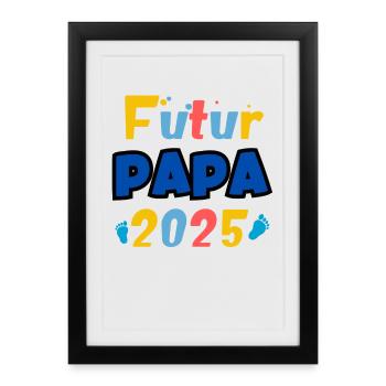 Future Dad 2025 Rainbow - Framed poster (27 × 37 cm) - black - Front