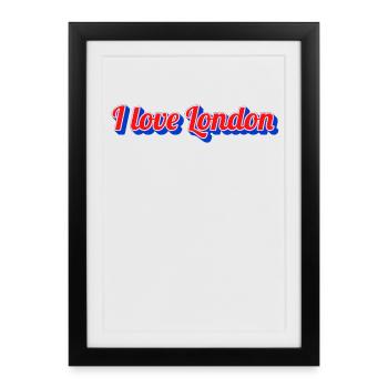 J’adore le scénario londonien - Affiche encadrée (27 × 37 cm) - noir - Devant