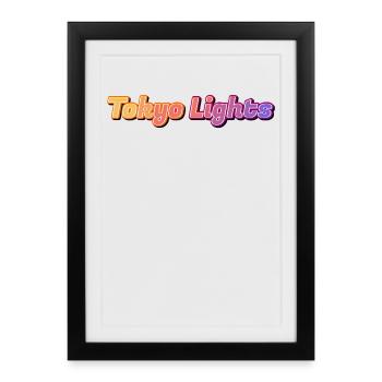 Écriture néon de Tokyo Lights - Affiche encadrée (27 × 37 cm) - noir - Devant