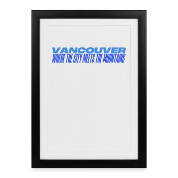 Vancouver City Pulse & Peaks - Framed poster (27 × 37 cm) - black - Front