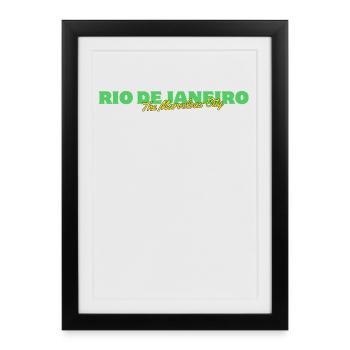 Rio de Janeiro Ville Merveilleuse - Affiche encadrée (27 × 37 cm) - noir - Devant