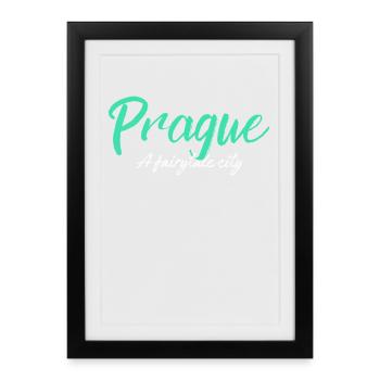 Prague Fairy Tale City - Framed poster (27 × 37 cm) - black - Front