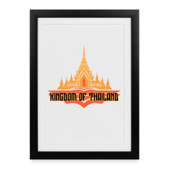 Temple Silhouette: Kingdom of Thailand - Framed poster (27 × 37 cm) - black - Front