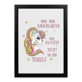 Bye Bye Kindergarten School - Framed poster (27 × 37 cm) - black - Front