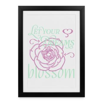 Réalisez vos rêves - Affiche encadrée (27 × 37 cm) - noir - Devant
