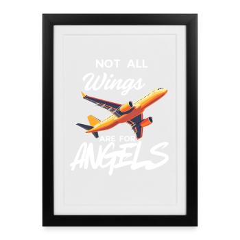 Not All Wings Are for Angels - Framed poster (27 × 37 cm) - black - Front