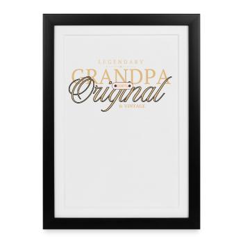 Grand-père Original Légendaire - Affiche encadrée (27 × 37 cm) - noir - Devant