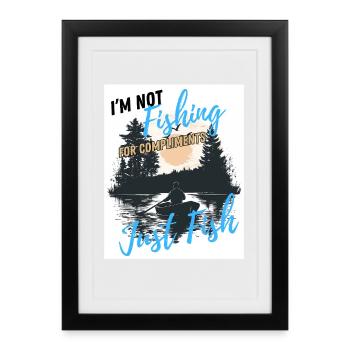 Juste du poisson, sans compliments - Affiche encadrée (27 × 37 cm) - noir - Devant