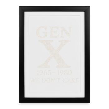 Generation X - We don't care - Framed poster (27 × 37 cm) - black - Front