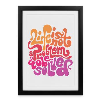Verbiage psychédélique - Affiche encadrée (27 × 37 cm) - noir - Devant