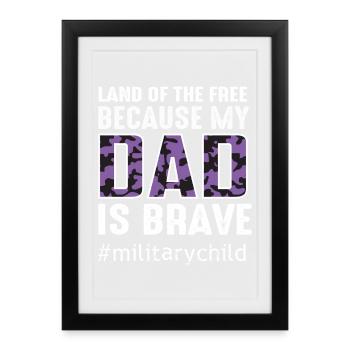 Children with military Camouflage Text design - Framed poster (27 × 37 cm) - black - Front