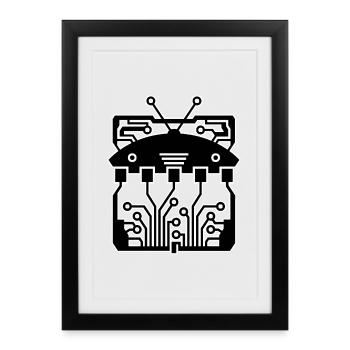 RCB-23 - Affiche encadrée (27 × 37 cm) - noir - Devant