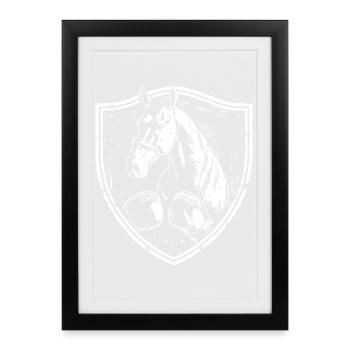 Horse Boxer - Framed poster (27 × 37 cm) - black - Front