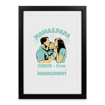 MUM & DAD CHAOS CREW - Framed poster (27 × 37 cm) - black - Front